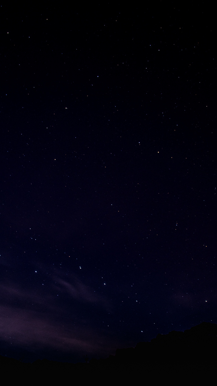 Обои черный, ночь, атмосфера, темнота, звезда в разрешении 750x1334