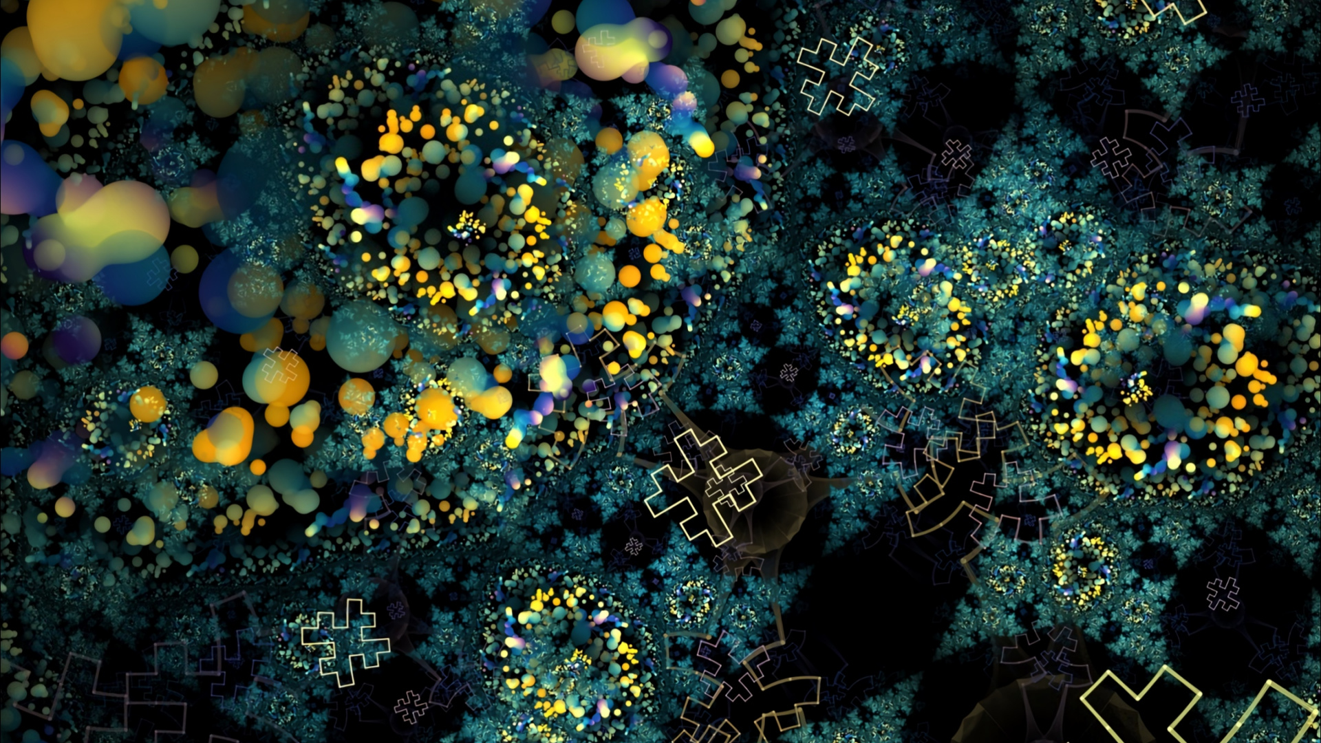 Обои фрактальное искусство, узор, дизайн, арт, круг в разрешении 1920x1080