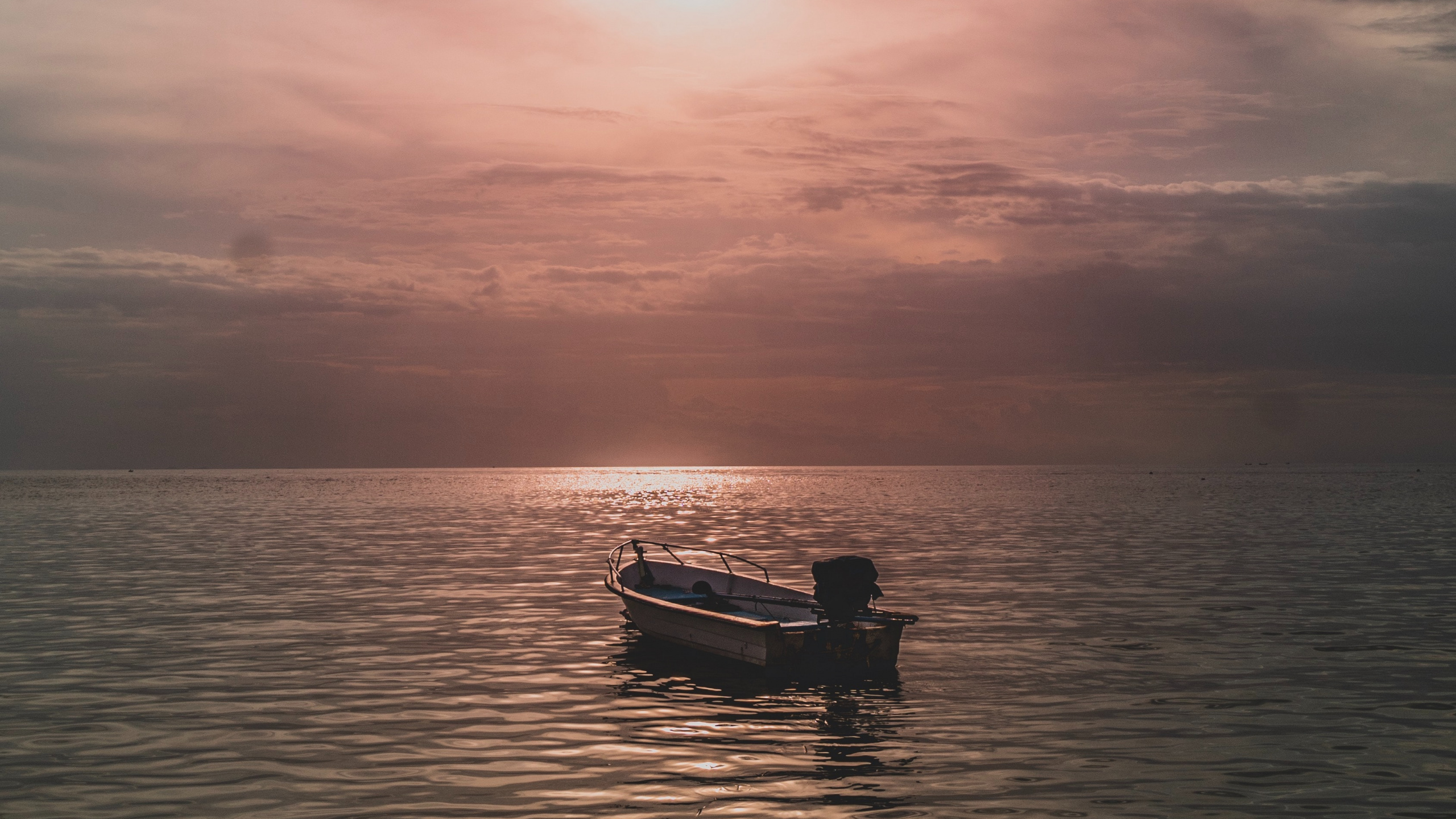 Обои море, закат, горизонт, природа, облако в разрешении 2560x1440