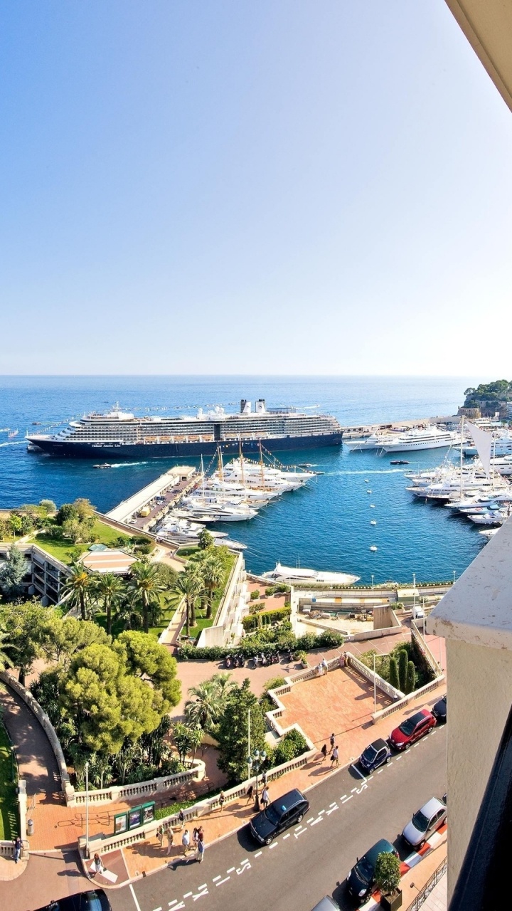 Обои балкон, свойство, море, город, путешествие в разрешении 720x1280