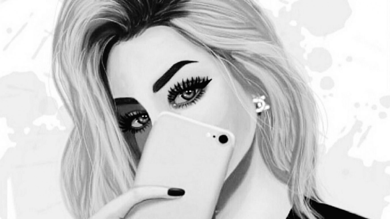 Обои лицо, белые, бровь, нос, голова в разрешении 1366x768