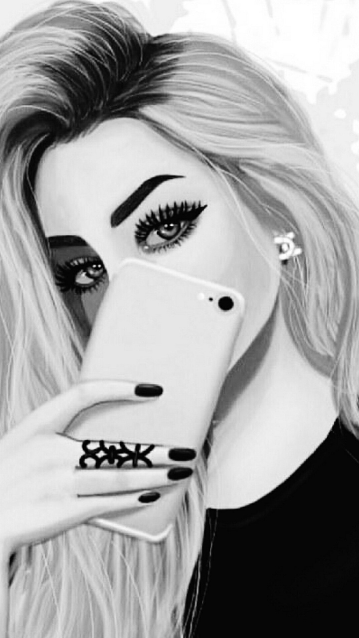 Обои лицо, белые, бровь, нос, голова в разрешении 720x1280