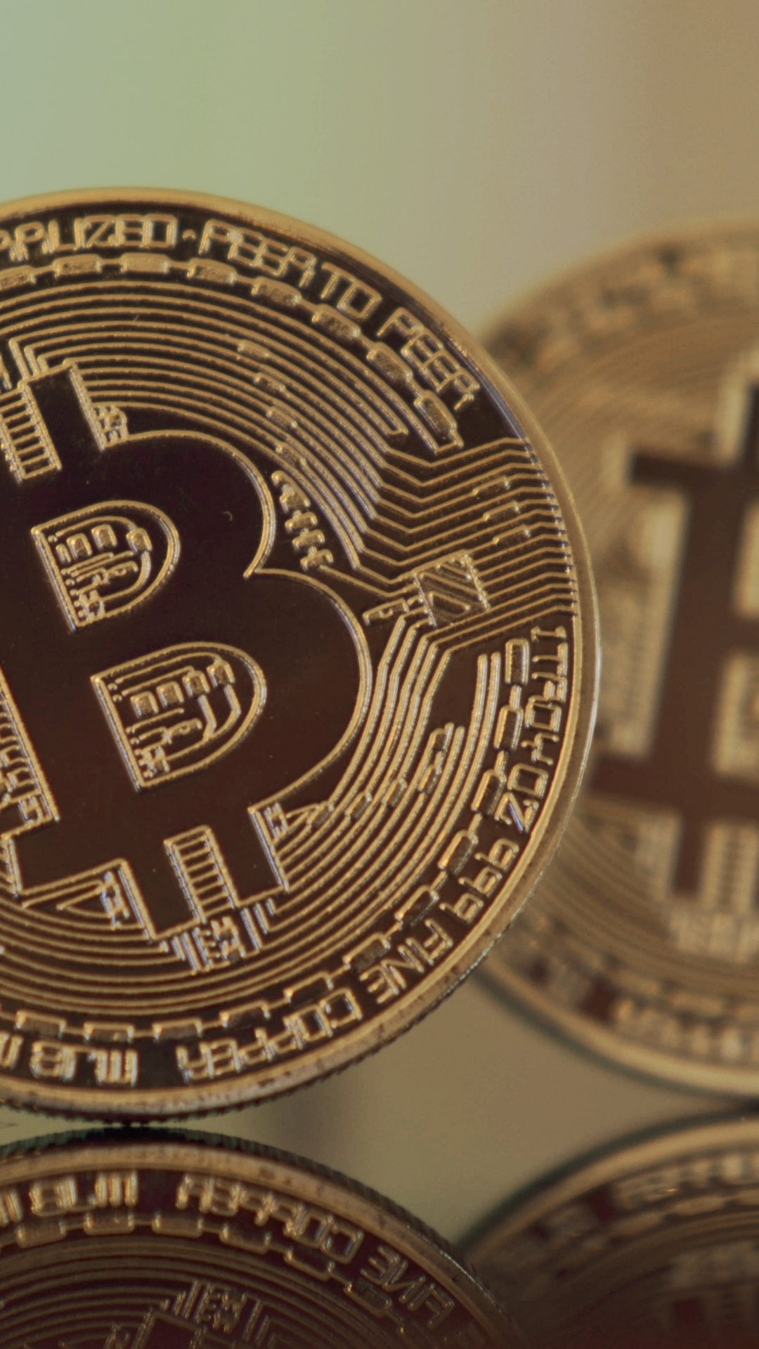 Обои блокчейн, Валюта, биткоин, цифровая валюта, круг в разрешении 1080x1920