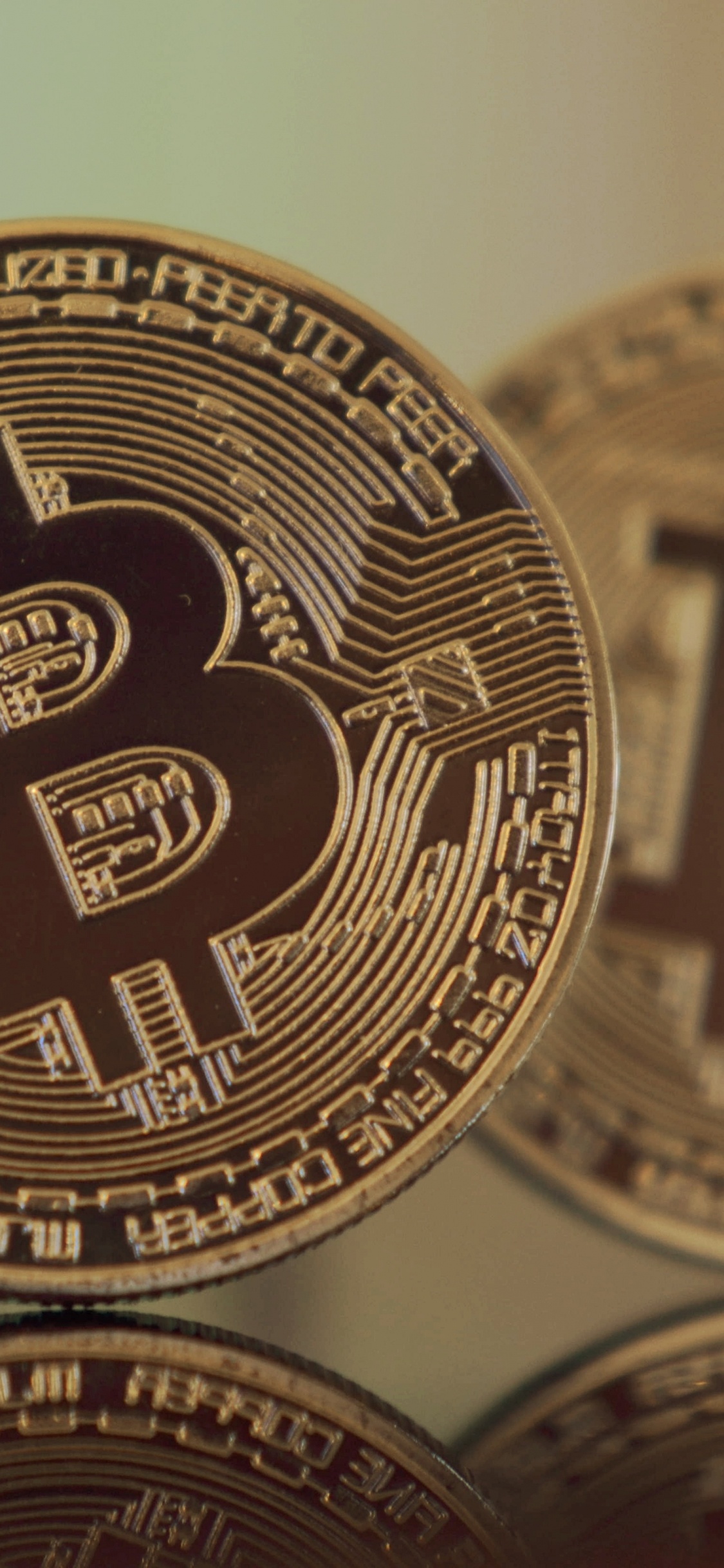 Обои блокчейн, Валюта, биткоин, цифровая валюта, круг в разрешении 1125x2436