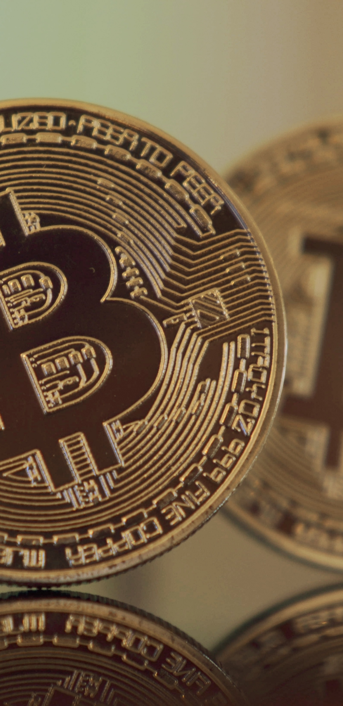 Обои блокчейн, Валюта, биткоин, цифровая валюта, круг в разрешении 1440x2960