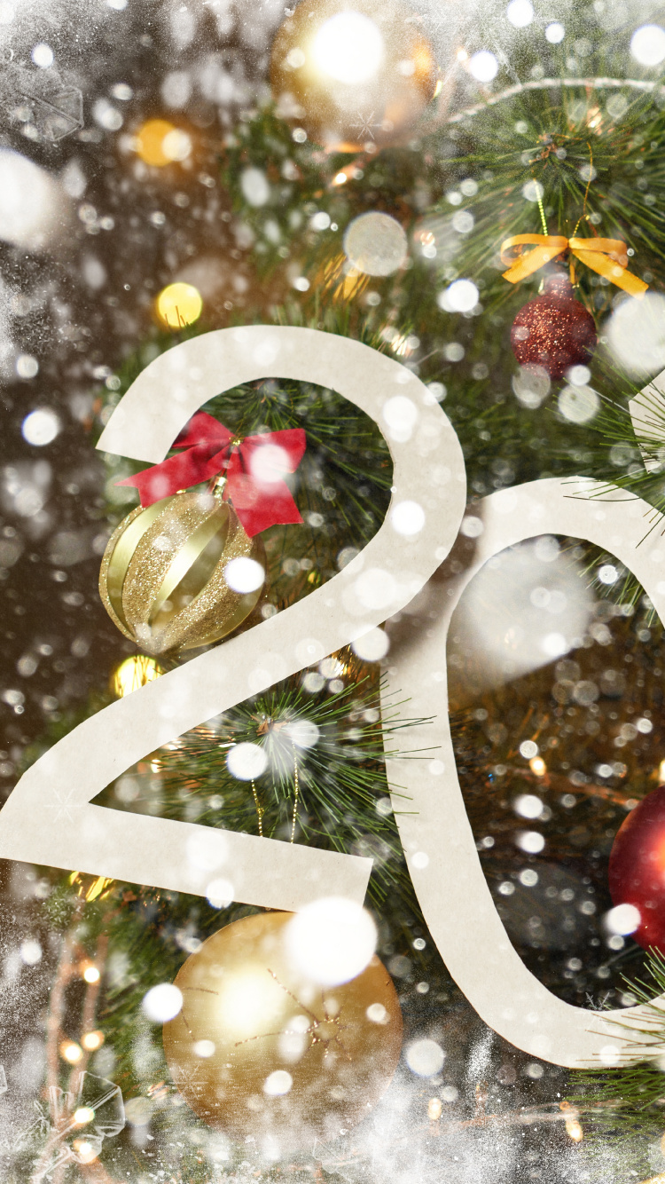 Обои Рождественский день, Новый год, рождественский орнамент, зима, Рождественские украшения в разрешении 750x1334