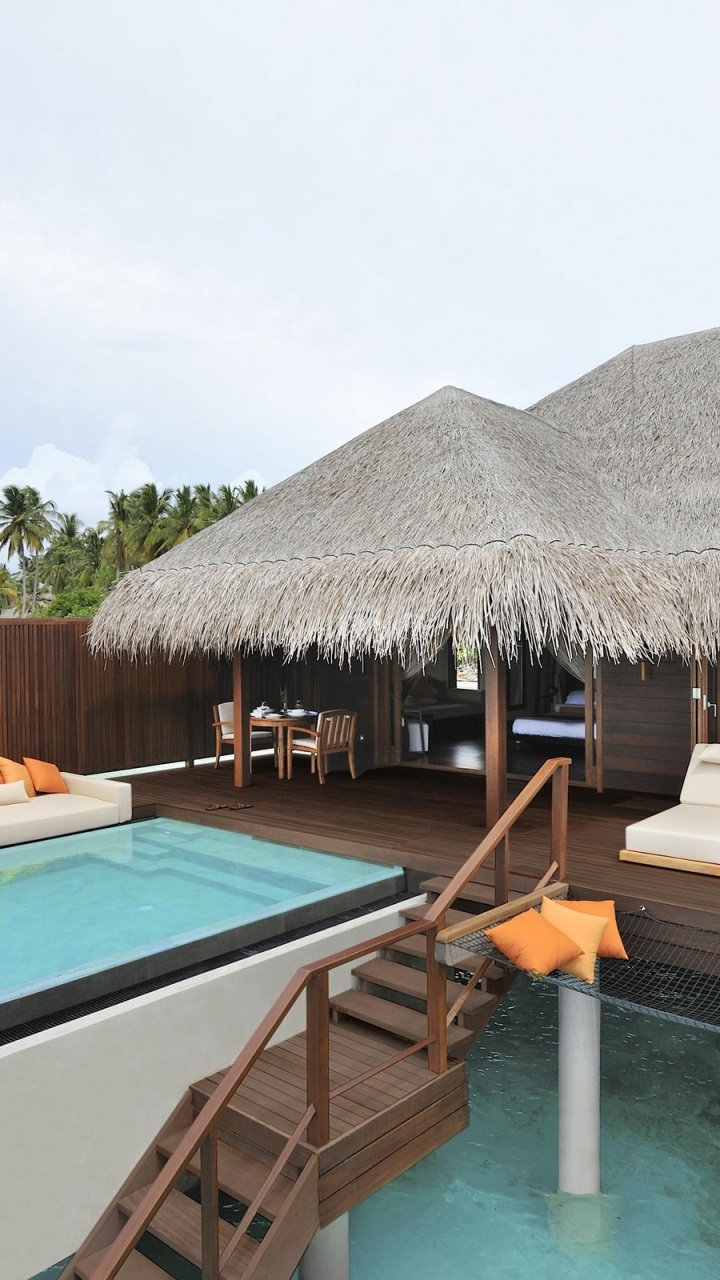 Обои прибежище, пляж, отпуск, плавательный бассейн, свойство в разрешении 720x1280