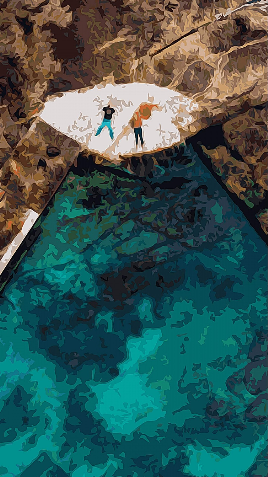 Обои Google, Google Pixel 4, море, Аква, чирок в разрешении 1080x1920