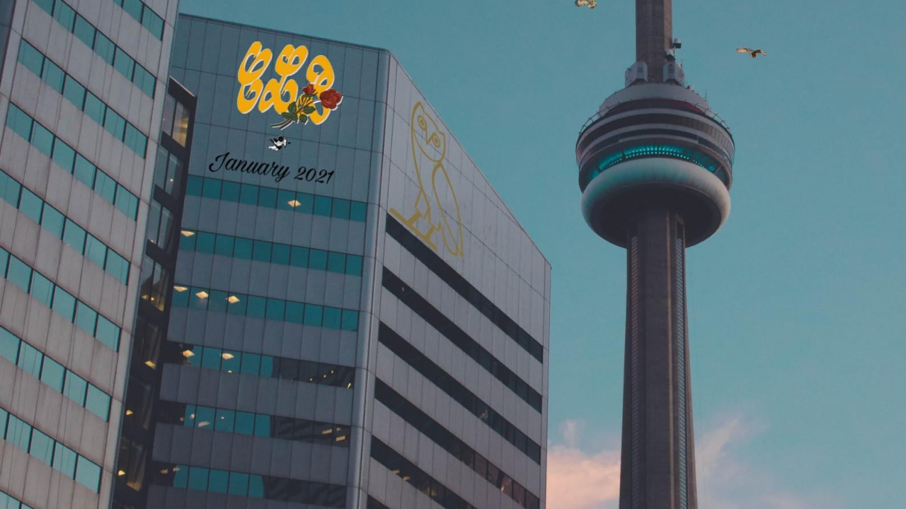 Обои Clb Drake, Башня CN, сертифицированный любовник, здание, небоскреб в разрешении 1280x720
