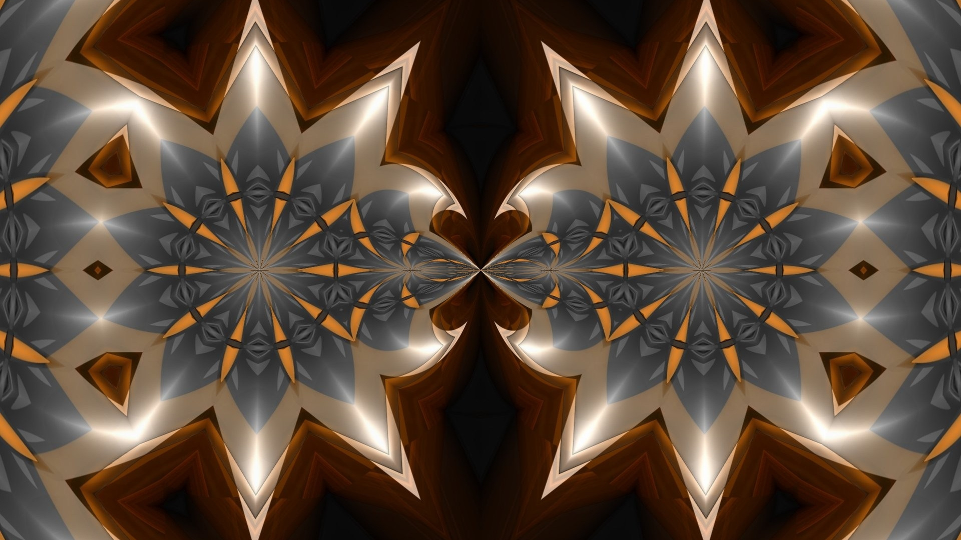 Обои фрактальное искусство, калейдоскоп, узор, симметрия, дизайн в разрешении 1920x1080