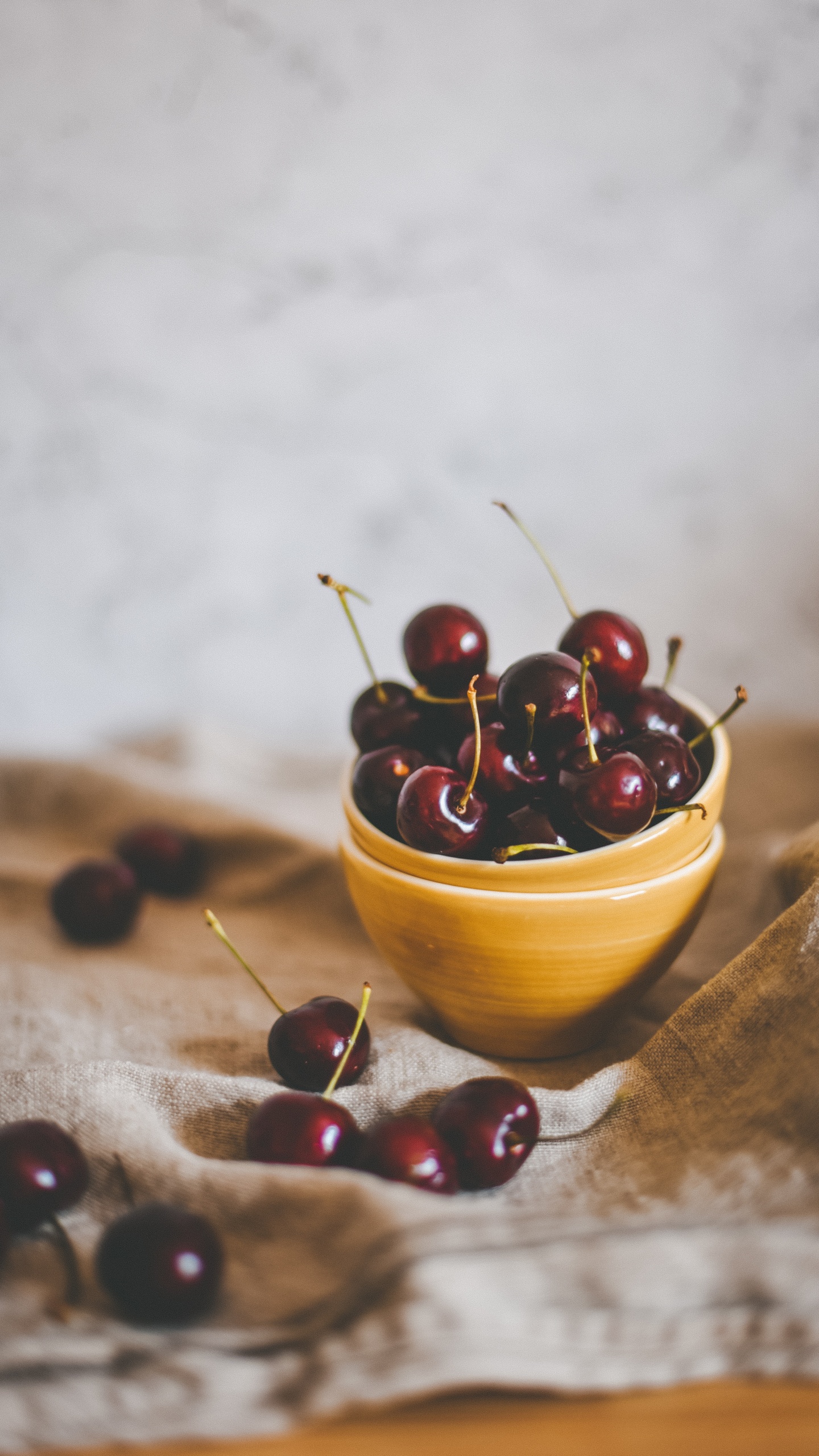 Обои натюрморт, фрукты, Ягода, пища, вишня в разрешении 1440x2560