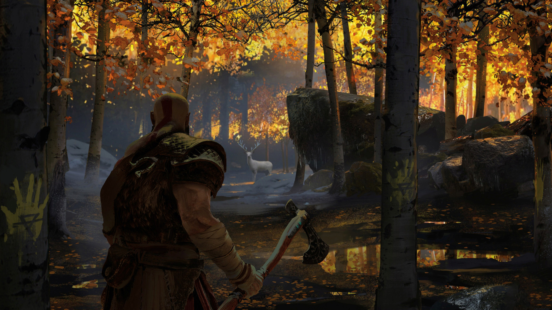 Обои god of war, кратос, концепт арт, СИЭ Санта-Монике студии, арт в разрешении 1920x1080