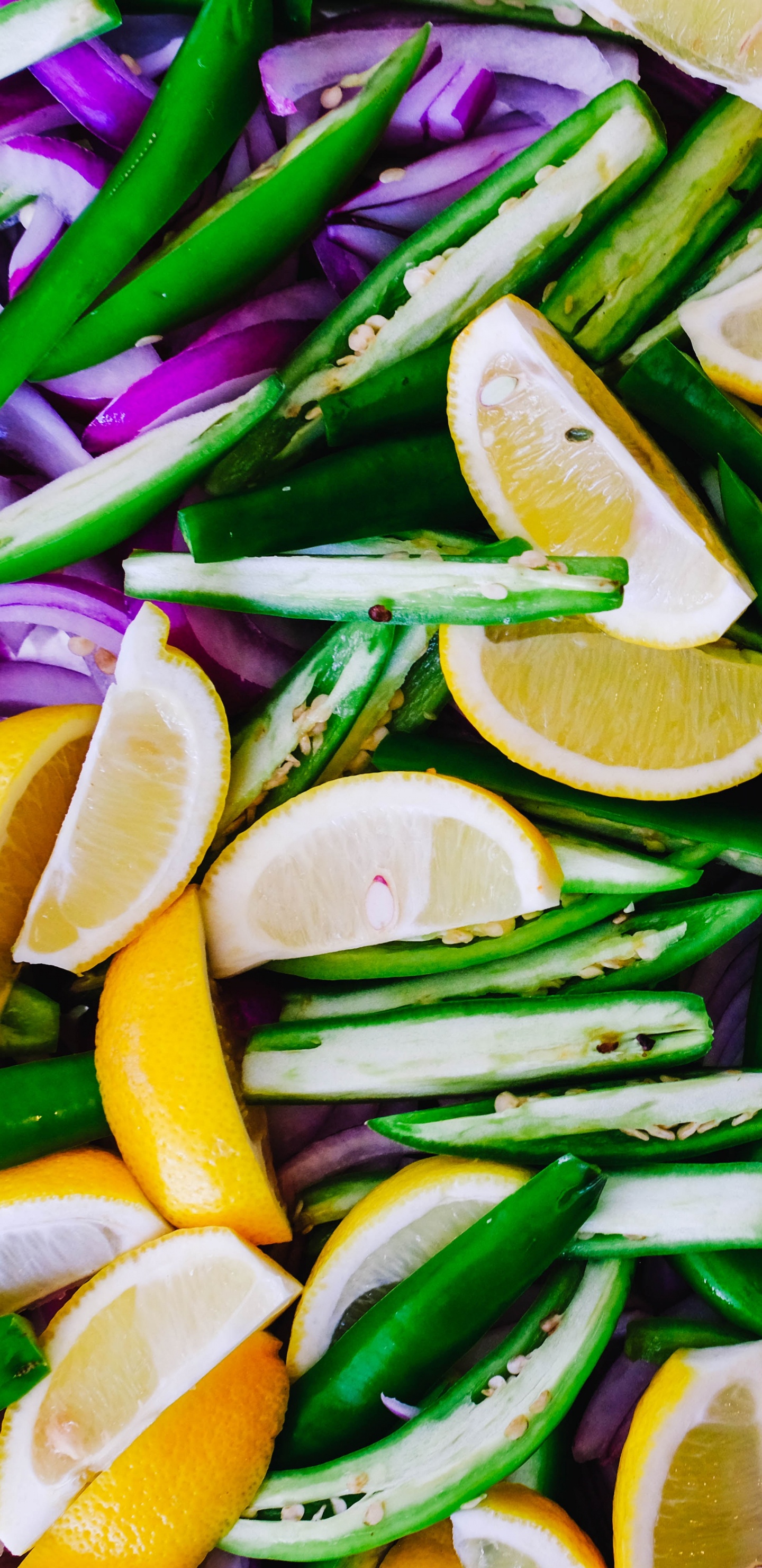 Обои овощ, специя, пища, ингредиент, блюда в разрешении 1440x2960