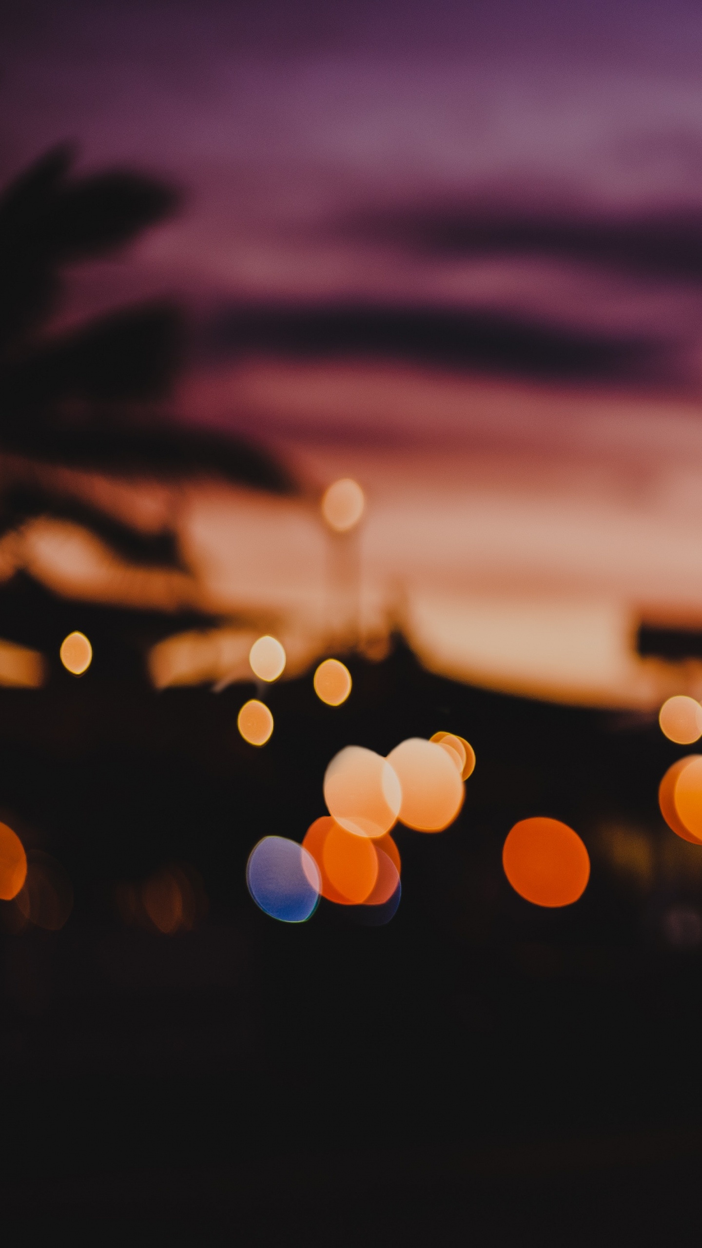 Обои свет, Апельсин, освещение, вода, ночь в разрешении 1440x2560