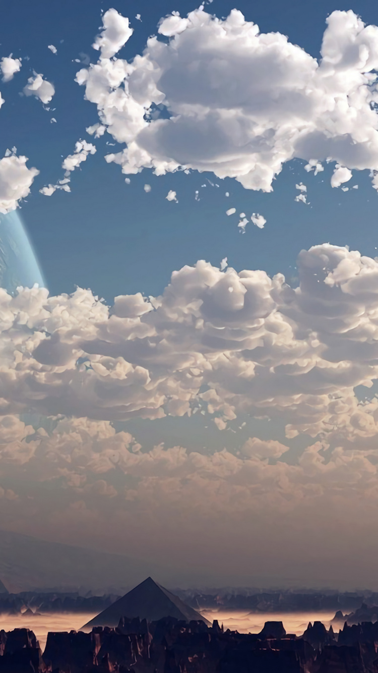 Обои облако, атмосфера, дневное время, экорегион, мир в разрешении 750x1334