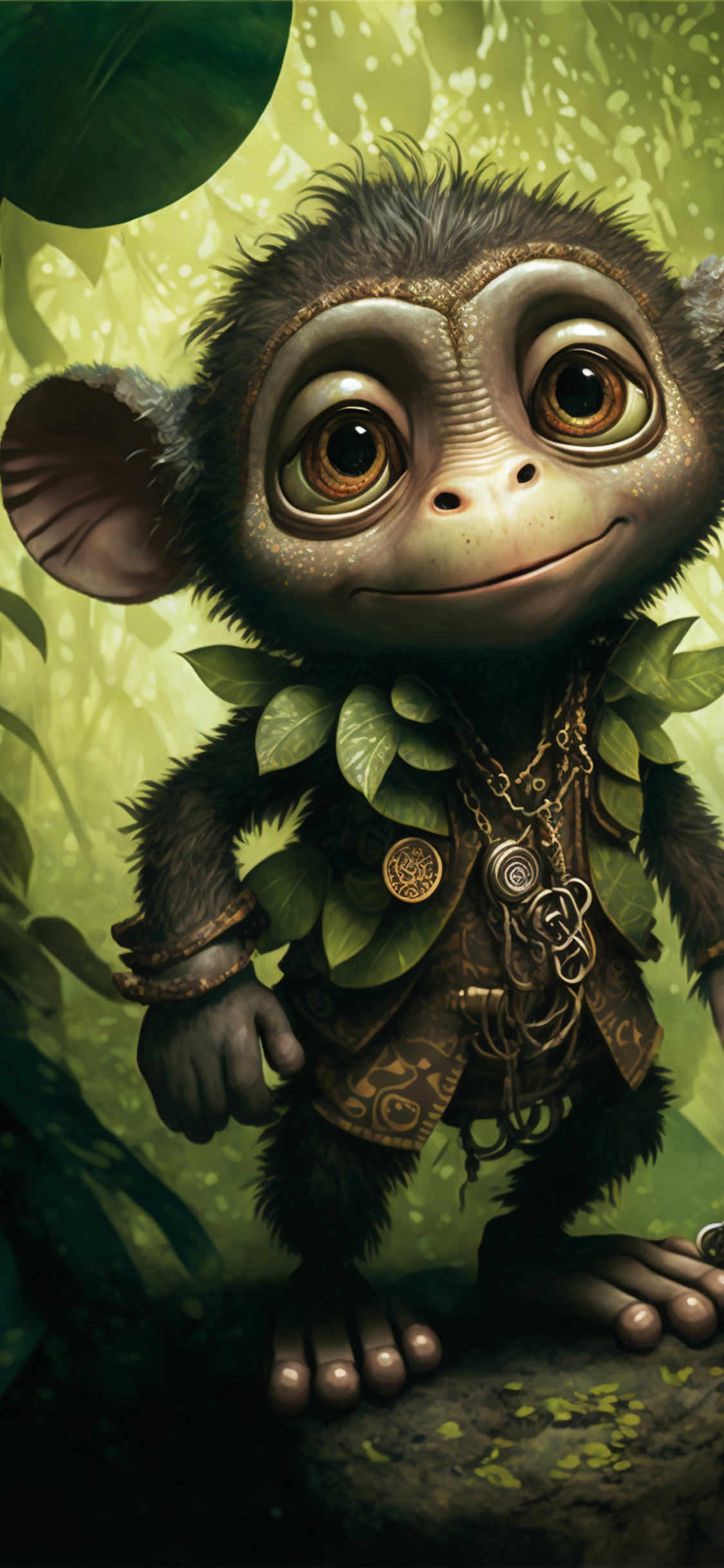 Обои живая природа, рисование, визуальное искусство, мультфильм, живопись в разрешении 1125x2436