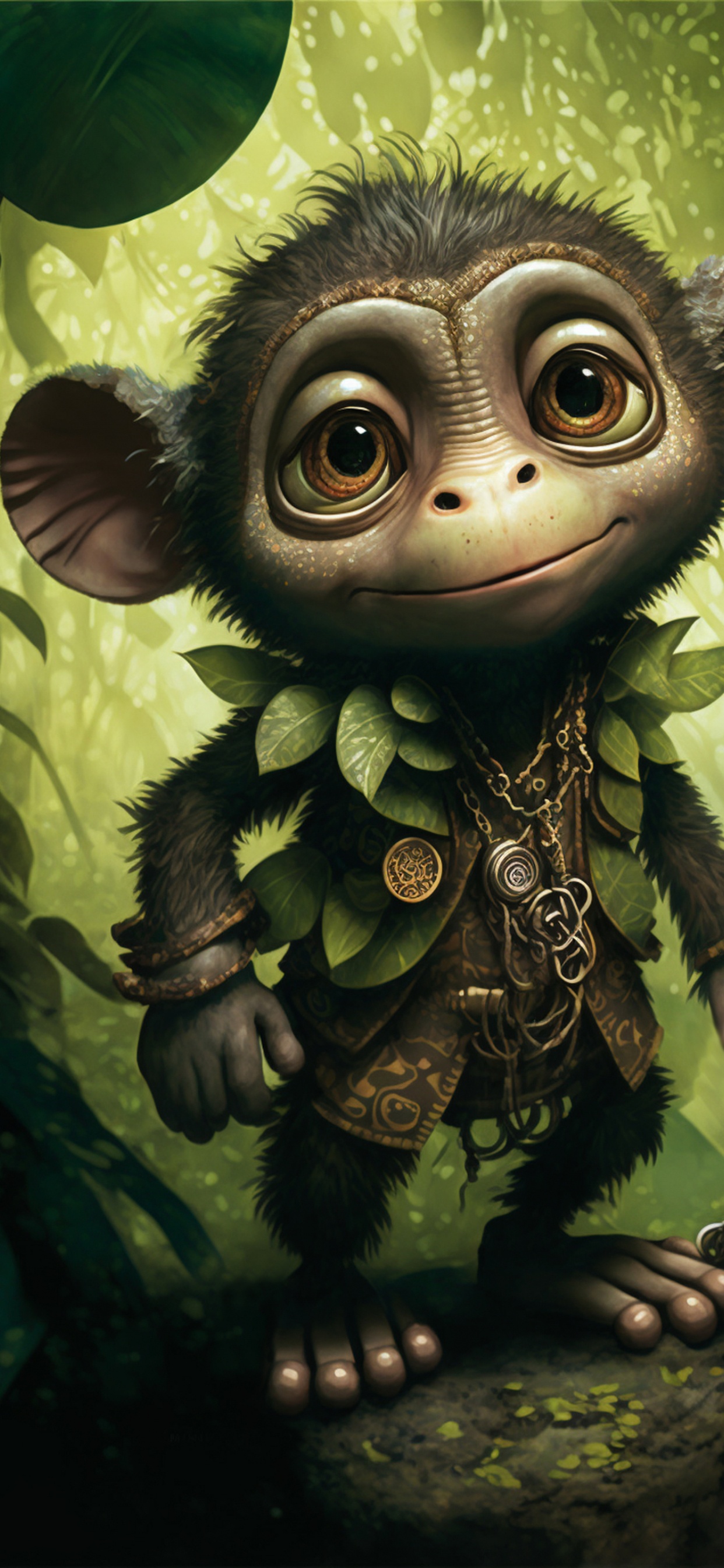 Обои живая природа, рисование, визуальное искусство, мультфильм, живопись в разрешении 1242x2688