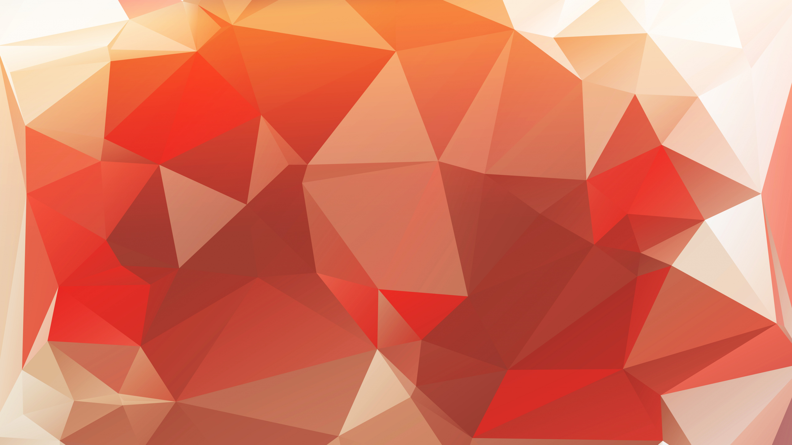 Обои полигон, красочность, Апельсин, красный цвет, узор в разрешении 2560x1440