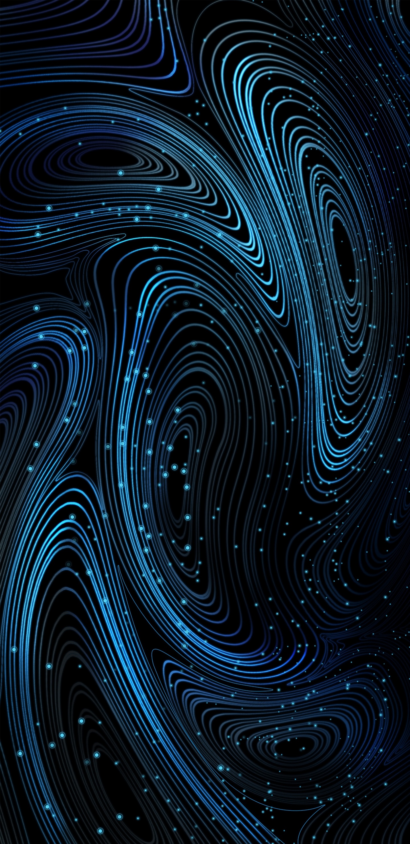 Обои учитывая синий цвет, синий, цвет, электрик, вода в разрешении 1440x2960