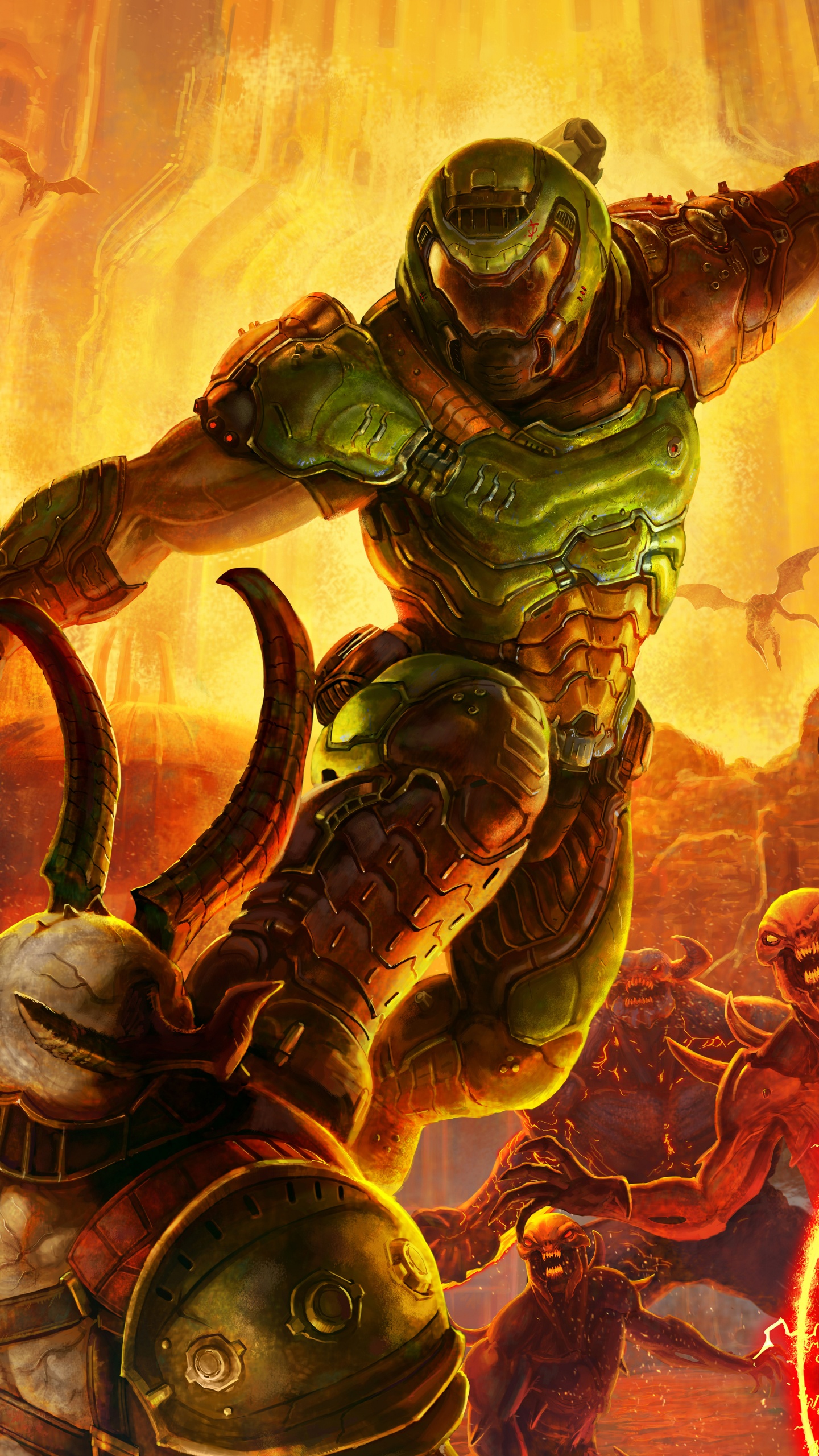 Обои арт, герой, вымышленный персонаж, мифология, игра-боевик в разрешении 1440x2560