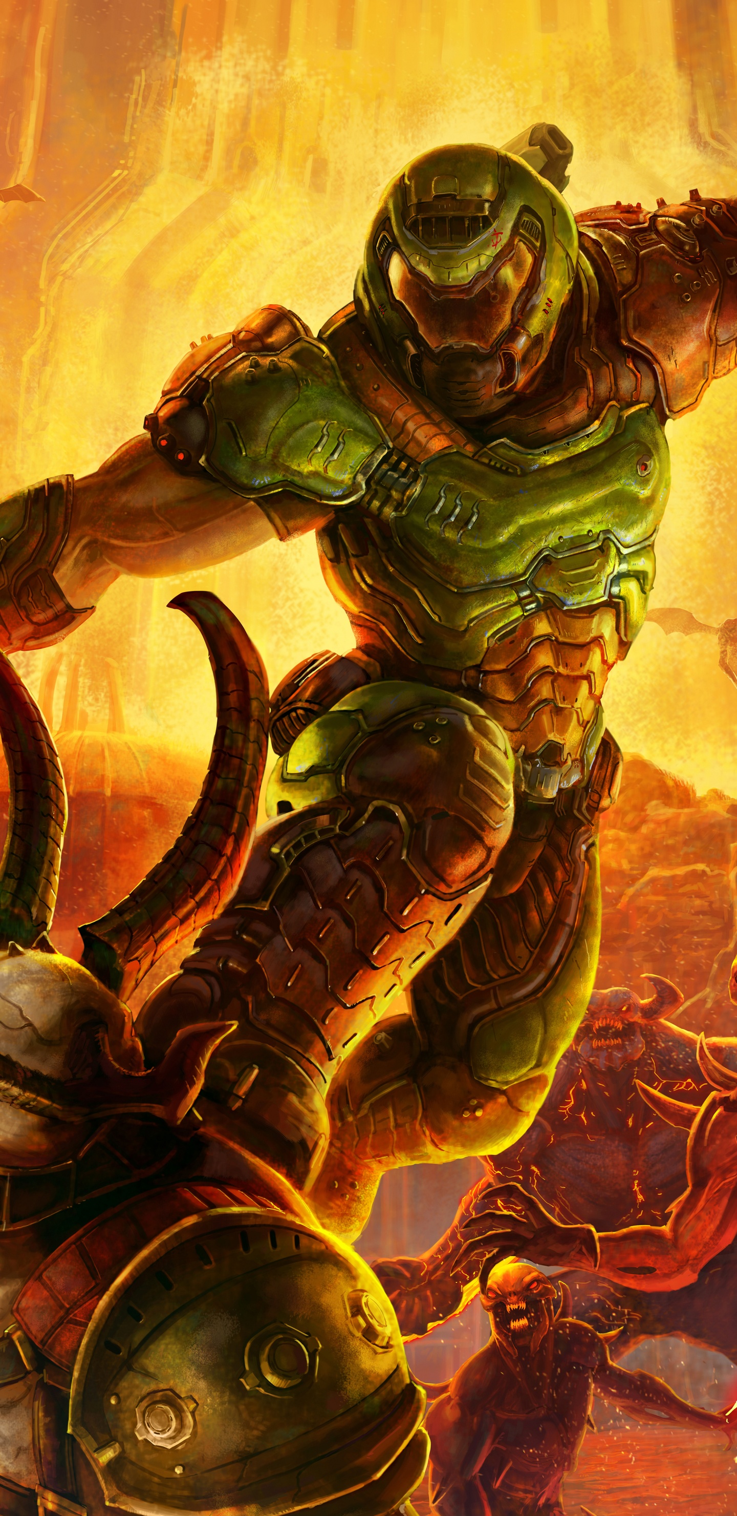 Обои арт, герой, вымышленный персонаж, мифология, игра-боевик в разрешении 1440x2960