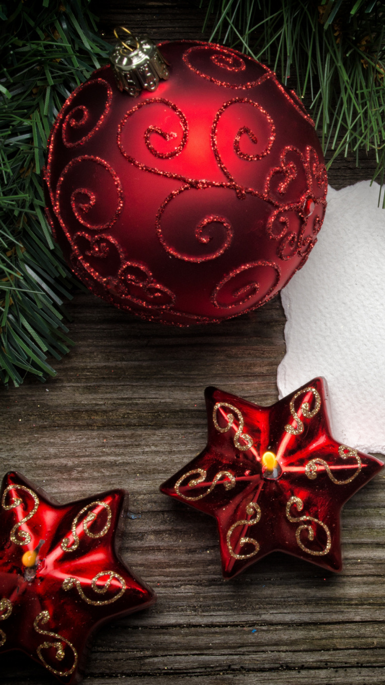 Обои Рождественский день, рождественский орнамент, Рождество, Рождественские украшения, пихта в разрешении 750x1334