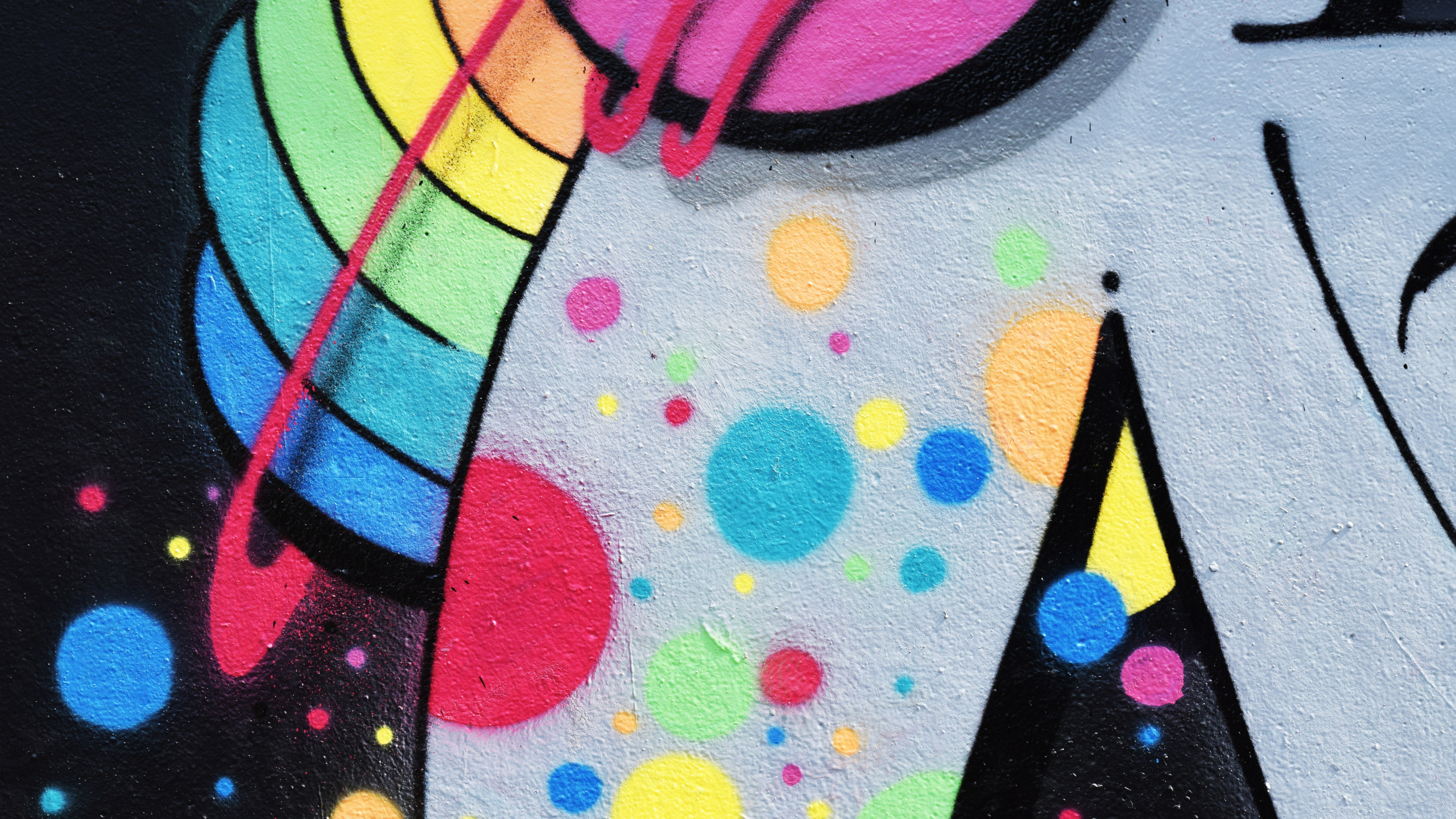 Обои уличное искусство, граффити, живопись, фреска, арт в разрешении 2560x1440