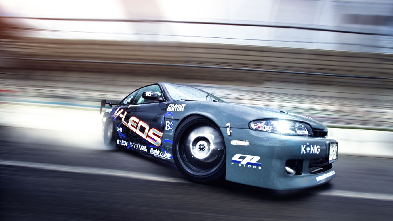 Обои авто, спорткар, дрифтинг, спортивный гоночный автомобиль, автоспорт в разрешении 1366x768