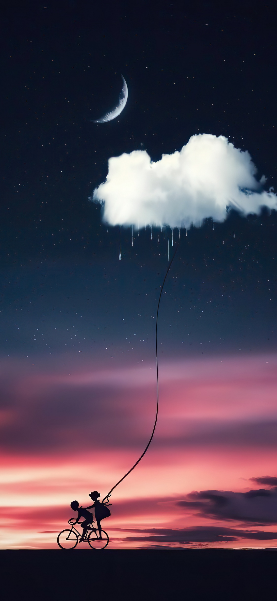 Обои дождь, облако, атмосфера, свет, природа в разрешении 1125x2436