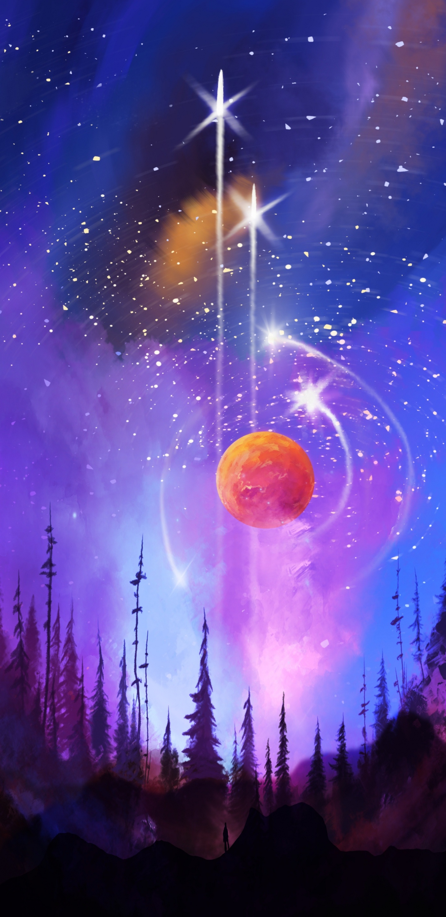 Обои земля, космос, космическое пространство, атмосфера, мир в разрешении 1440x2960