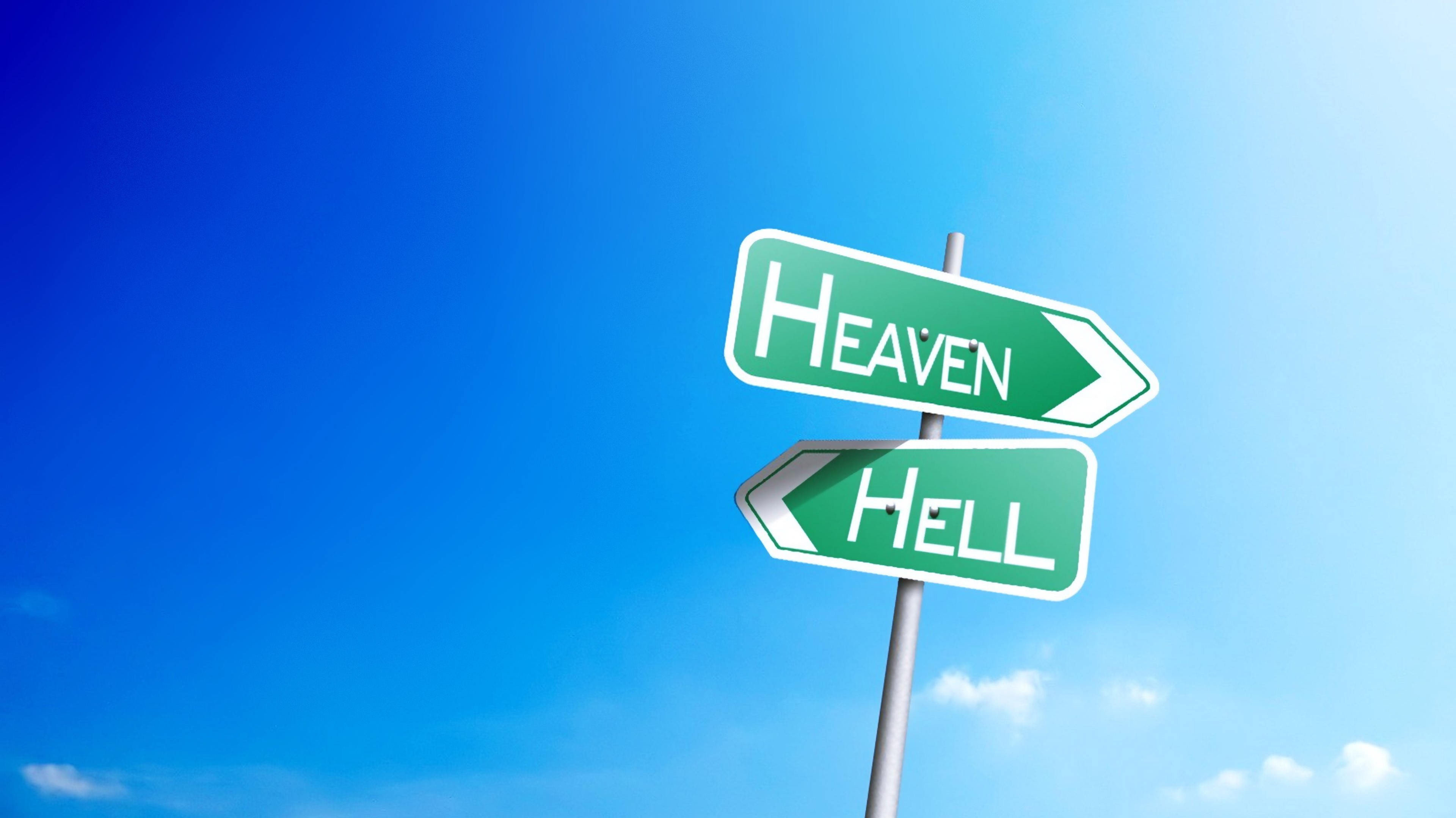 Обои зеленый, дорожный знак, знак, вывеска, дорога в разрешении 3840x2160