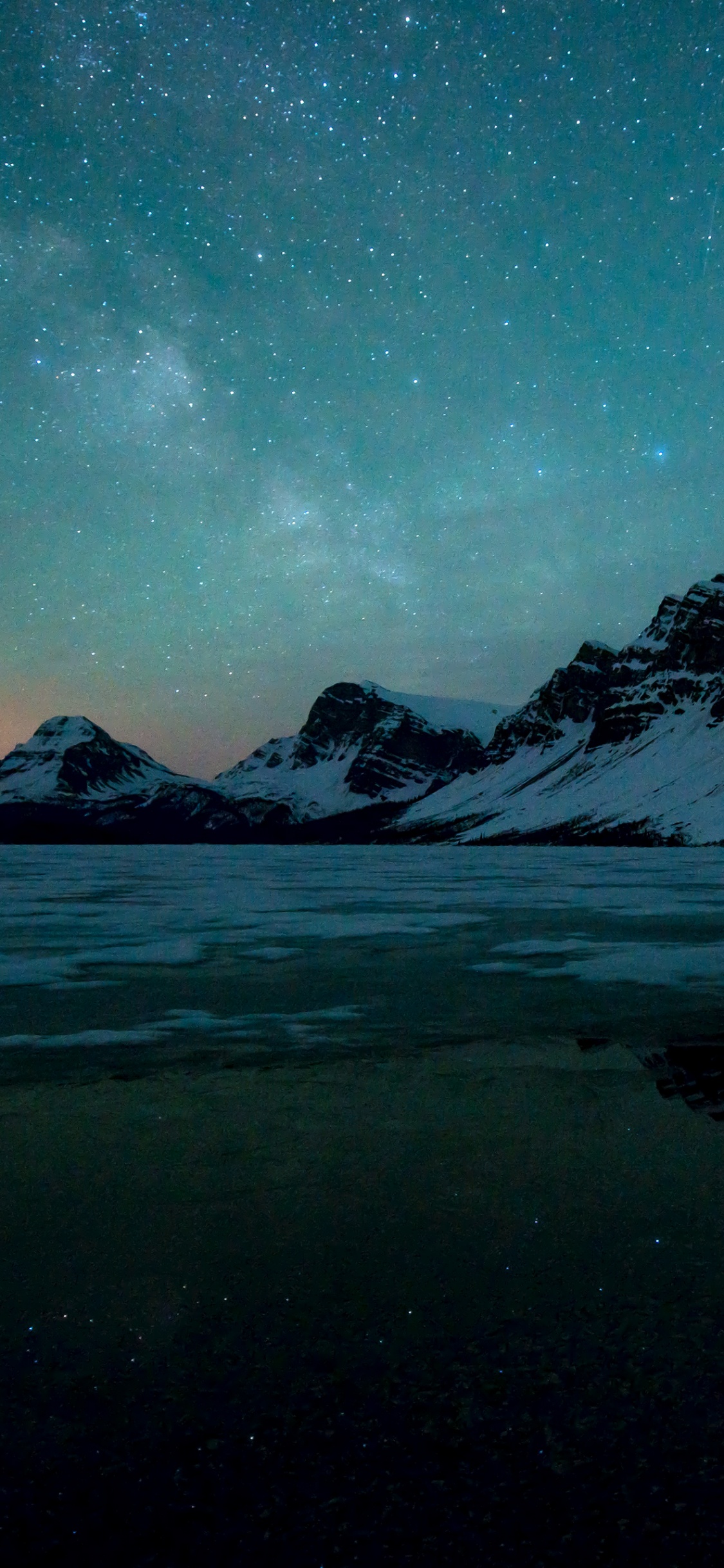 Обои природа, ночь, море, адоб фотошоп, горизонт в разрешении 1125x2436