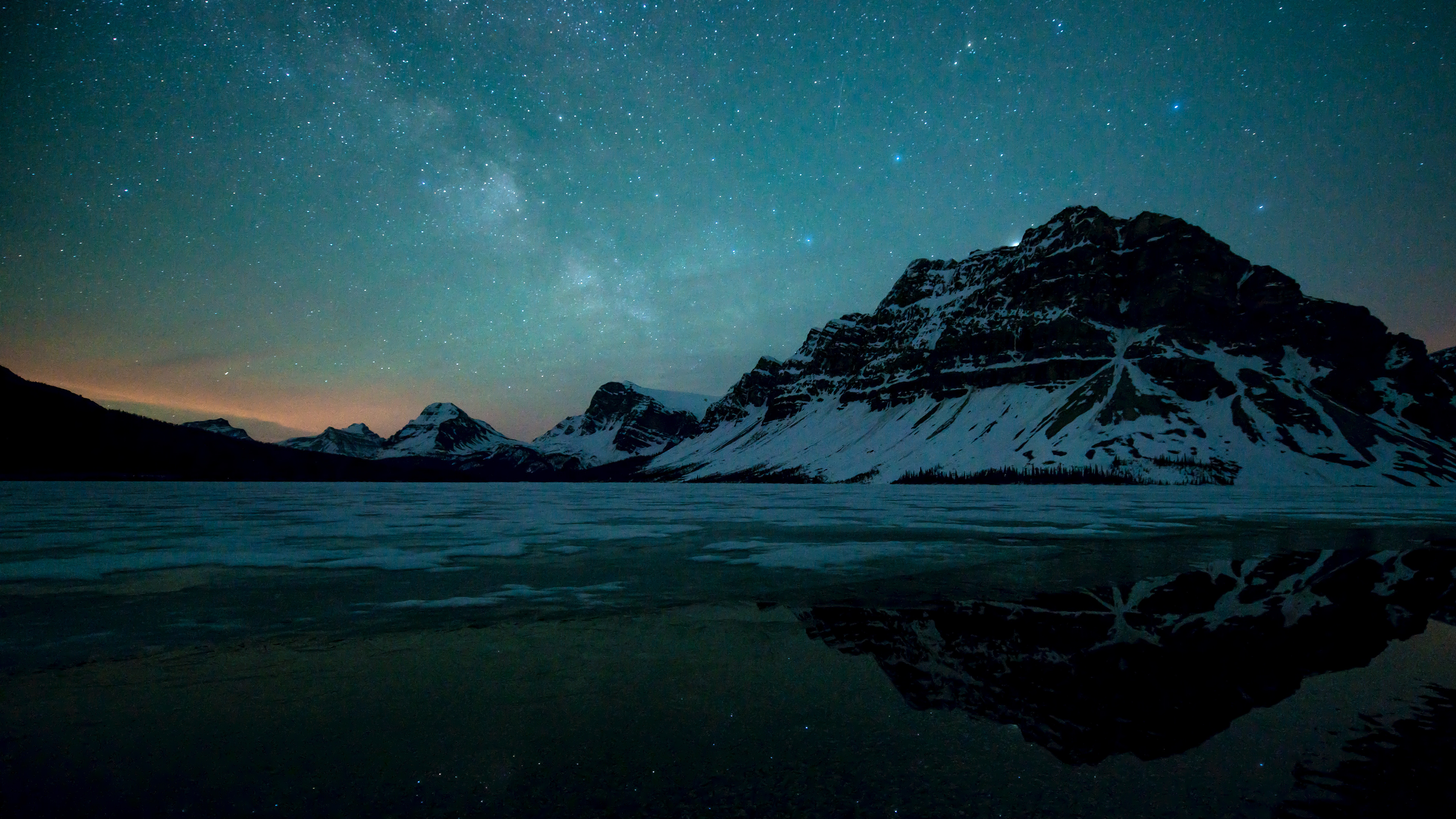 Обои природа, ночь, море, адоб фотошоп, горизонт в разрешении 3840x2160