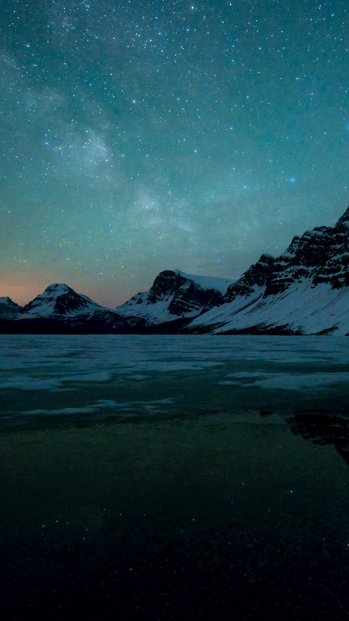 Обои природа, ночь, море, адоб фотошоп, горизонт в разрешении 720x1280