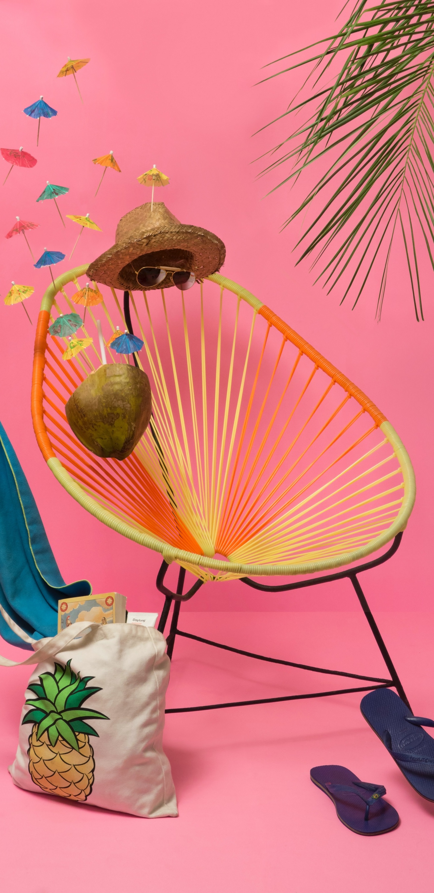 Обои красочное лето, лето, летние каникулы, цвет, отпуск в разрешении 1440x2960