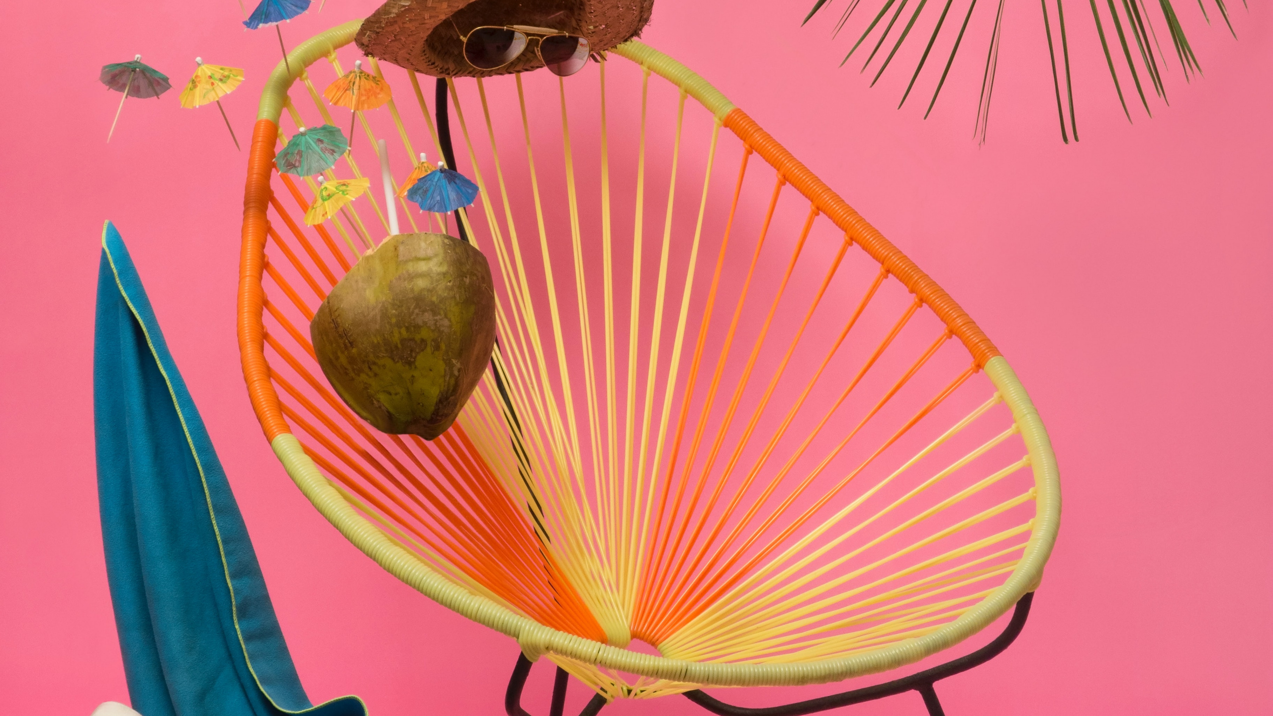 Обои красочное лето, лето, летние каникулы, цвет, отпуск в разрешении 2560x1440