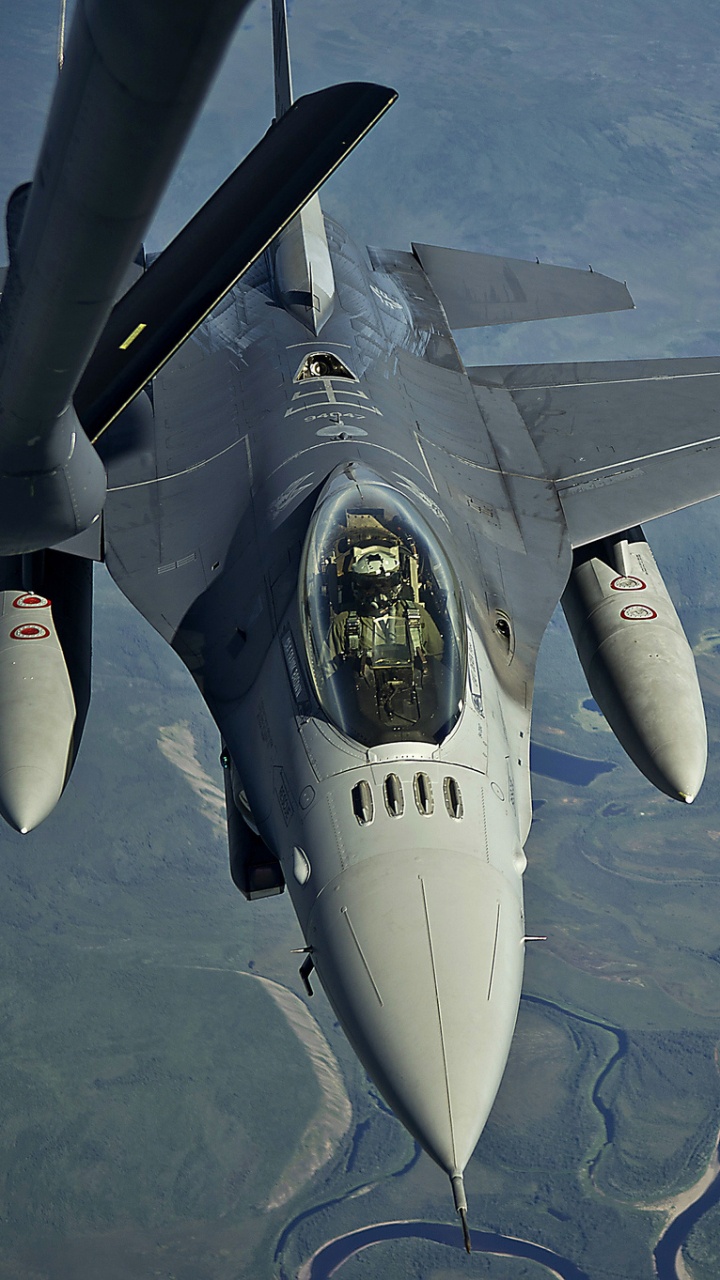 Обои самолеты, ВВС США, реактивный самолет, самолет, авиация в разрешении 720x1280