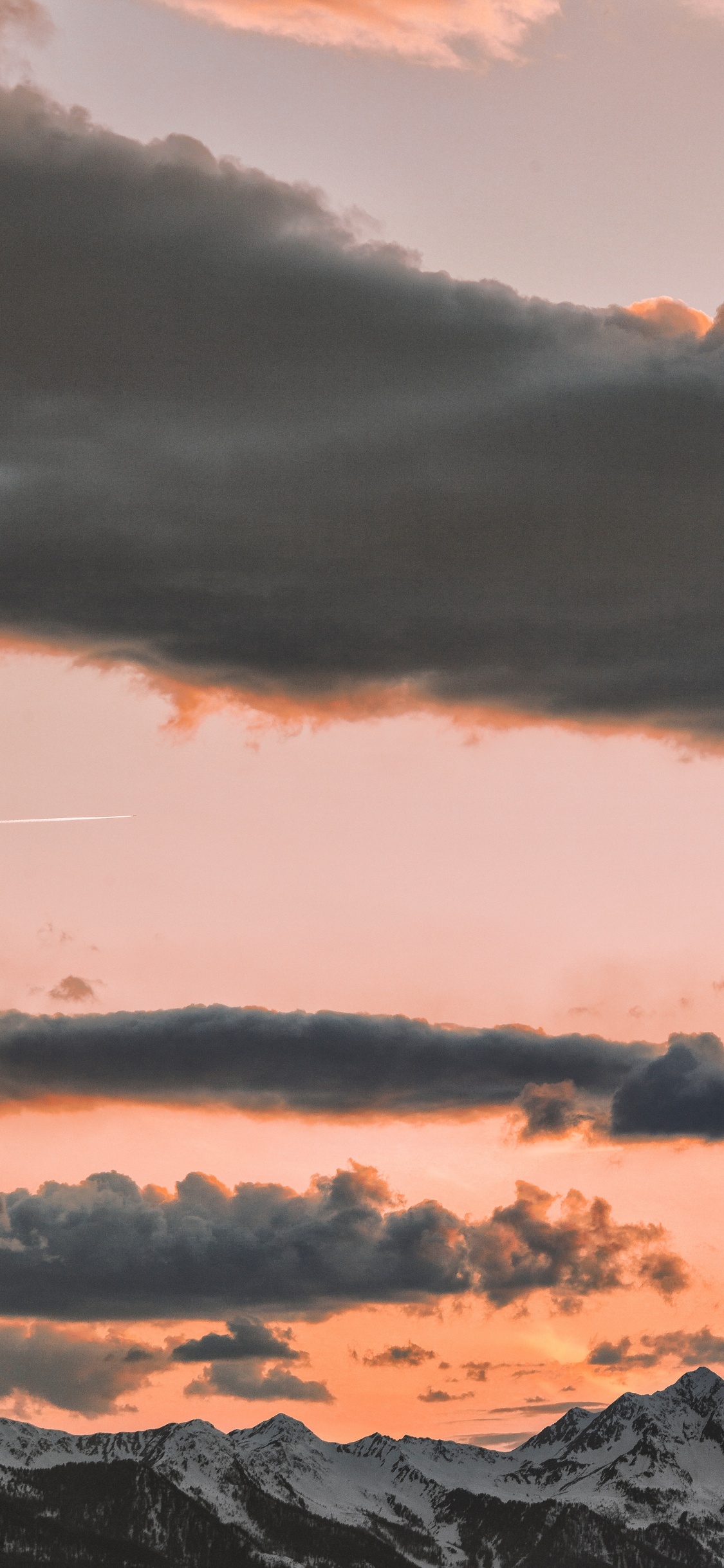 Обои закат, облако, послесвечение, восход солнца, вечер в разрешении 1125x2436