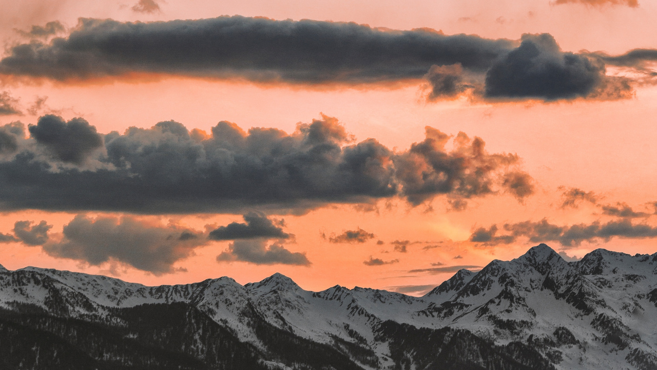 Обои закат, облако, послесвечение, восход солнца, вечер в разрешении 1280x720