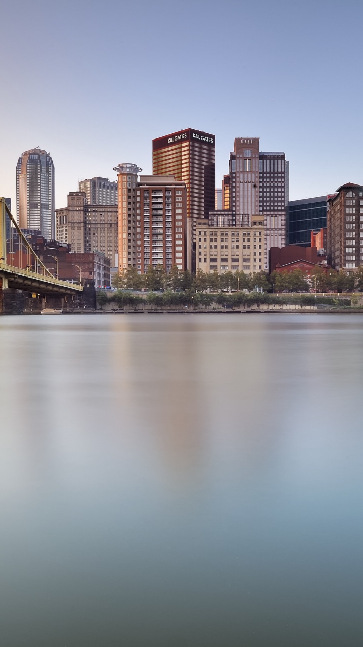 Обои Питсбург, городской пейзаж, город, линия горизонта, городской район в разрешении 720x1280