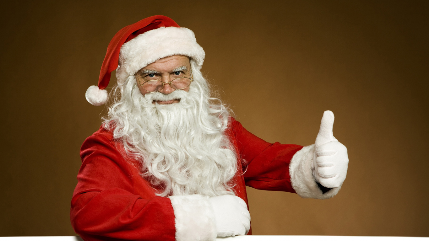 Обои Санта-Клаус, Рождественский день, волосы на лице, Рождество, борода в разрешении 1366x768