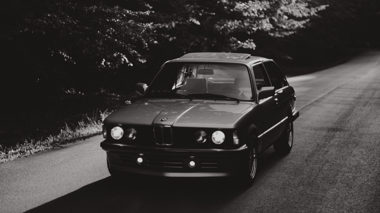 Обои авто, спорткар, bmw 3 серии, bmw, монохромный в разрешении 1280x720