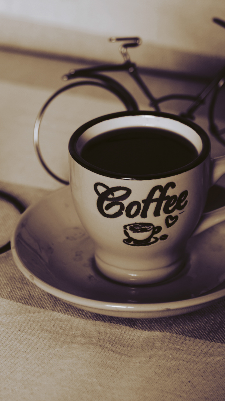 Обои кофе, кофейная чашка, кружка, блюдце, чашка в разрешении 750x1334