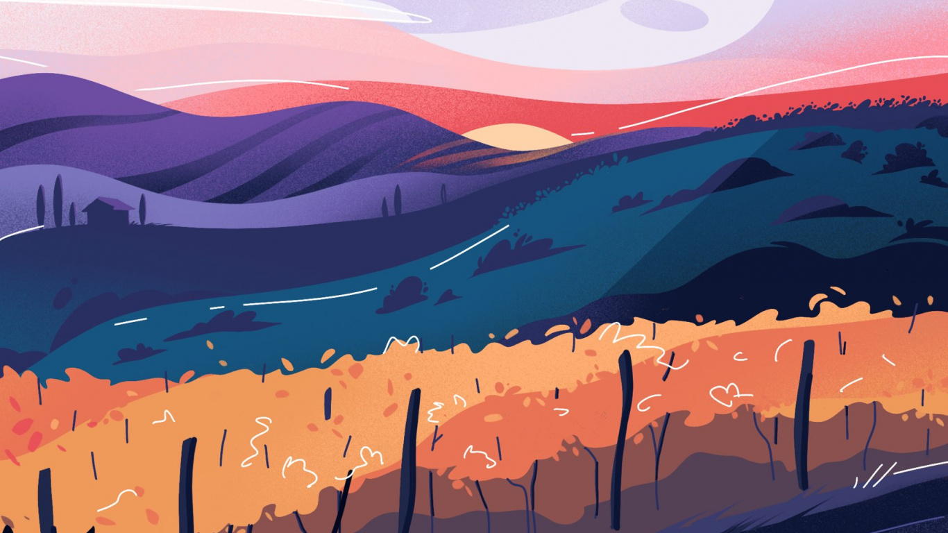 Обои визуальное искусство, иллюстрация, дневное время, экорегион, мир в разрешении 1366x768