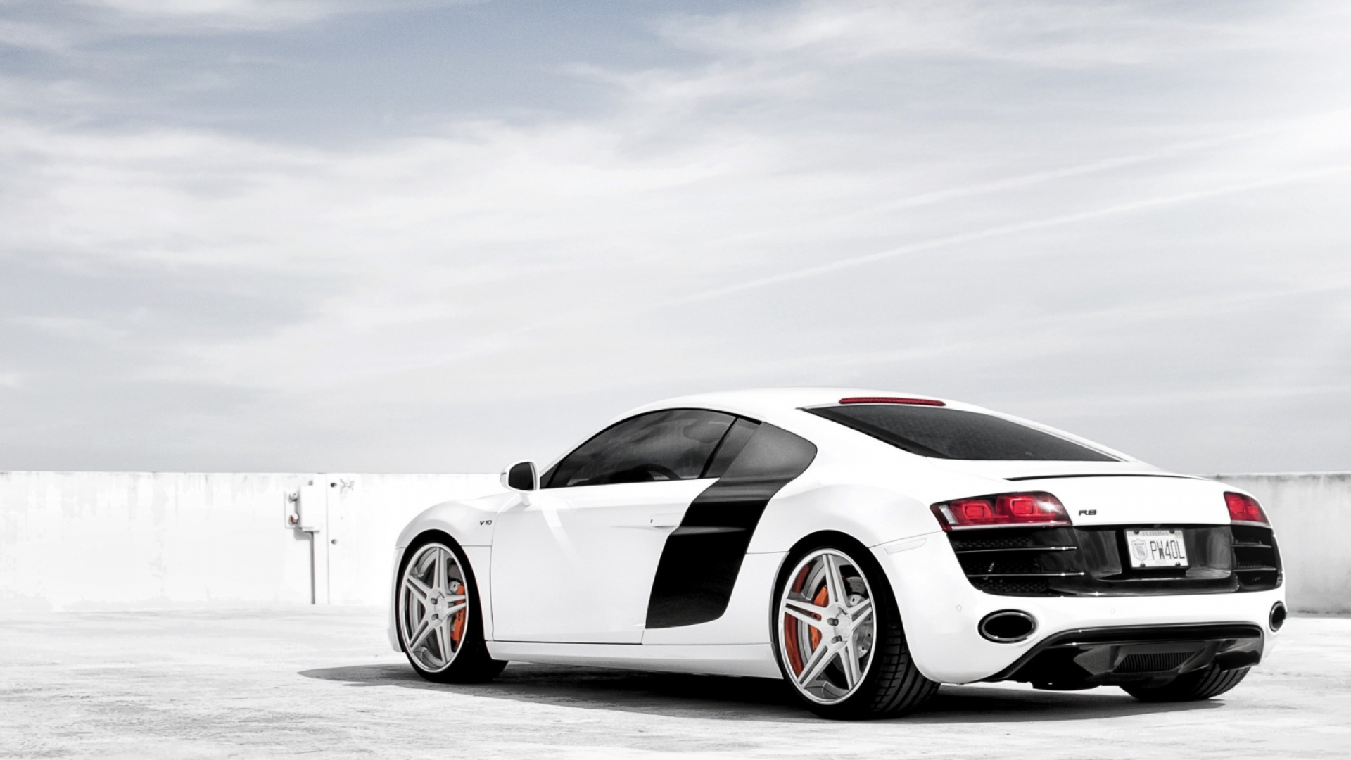 Обои белая Ауди р8, авто, audi, Ауди R8 Спайдер, колесо в разрешении 1920x1080