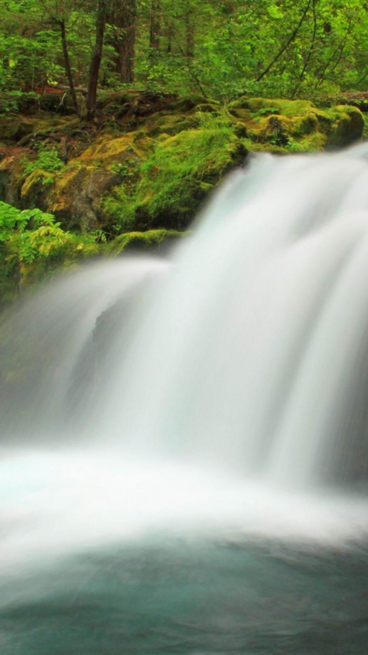 Обои водопад, гидроресурсы, водоем, природа, вода в разрешении 750x1334