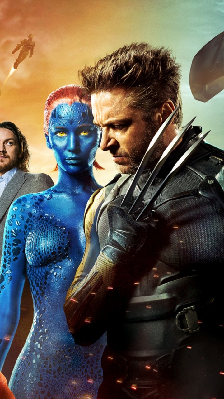 Обои Брайан Сингер, Хью Джекман, Люди Икс Дни Минувшего Будущего, супергерой, боевик в разрешении 720x1280