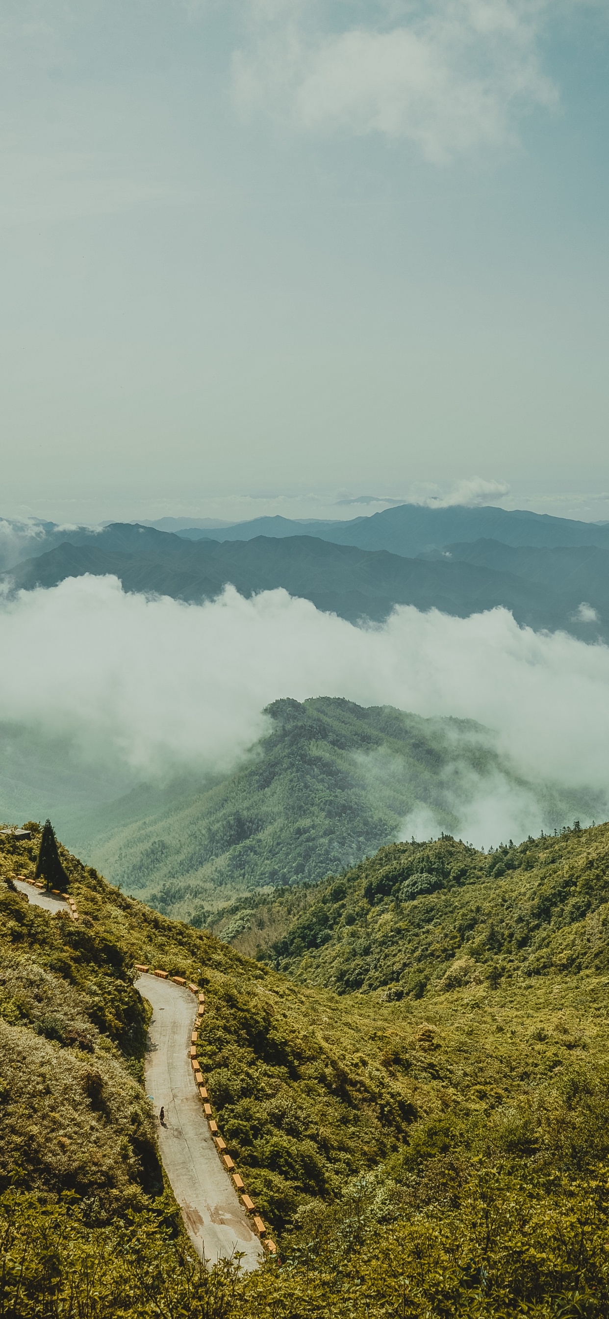 Обои горный рельеф, гора, нагорье, горный хребет, Долина в разрешении 1242x2688
