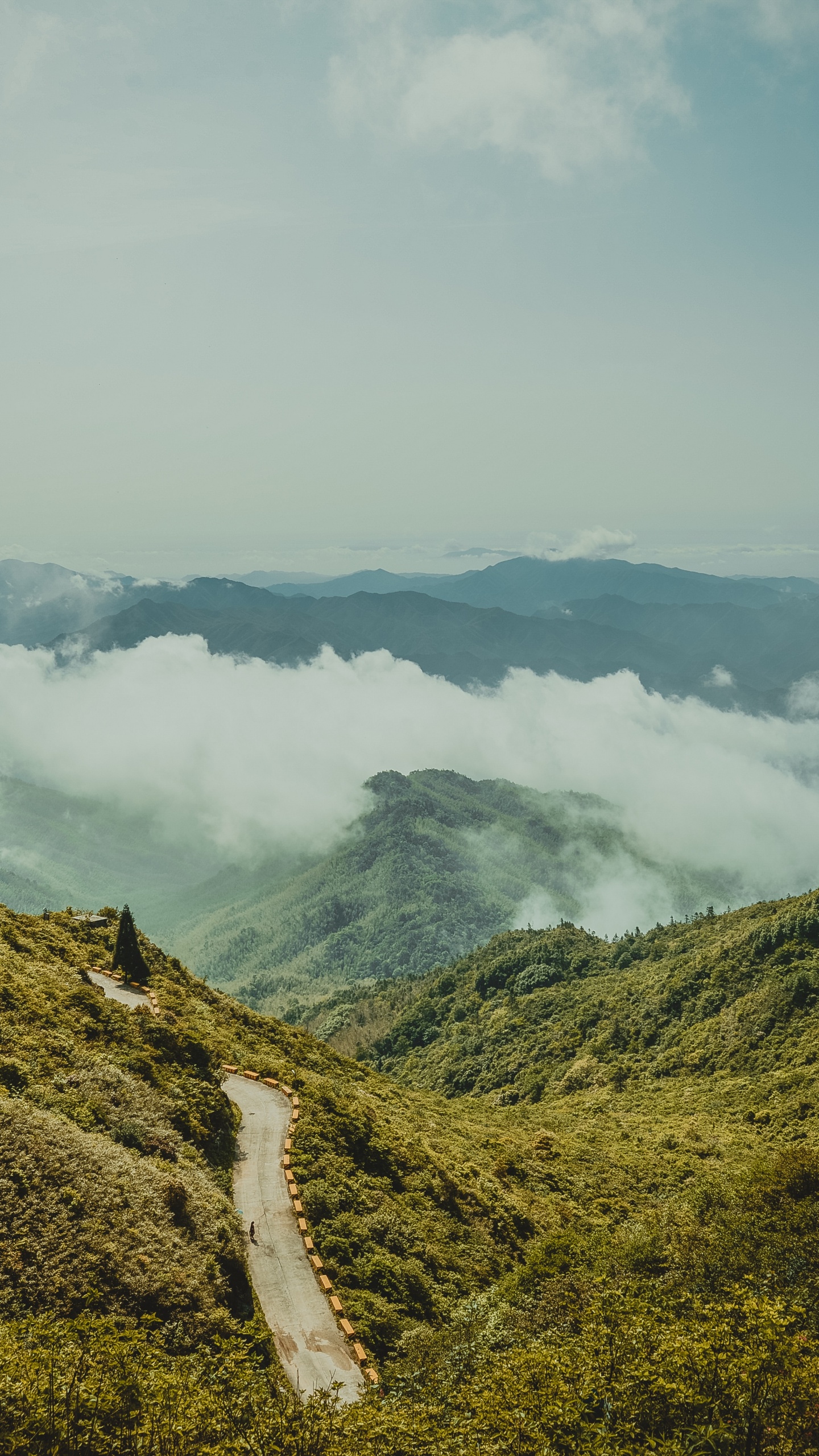 Обои горный рельеф, гора, нагорье, горный хребет, Долина в разрешении 1440x2560