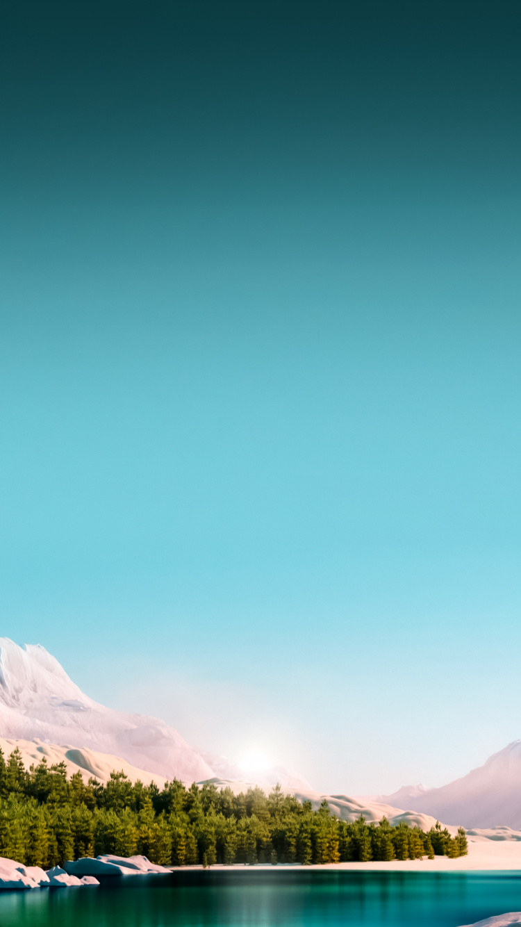 Обои linux, облако, экорегион, растение, зеленый в разрешении 750x1334